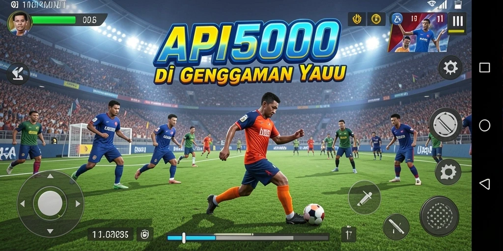 Screenshot dari gameplay API5000 menunjukkan aksi olahraga yang mendebarkan.