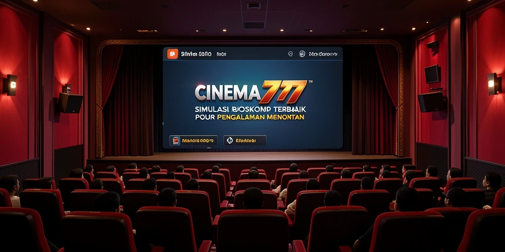 Tampilan gameplay CINEMA777 yang menampilkan suasana bioskop.