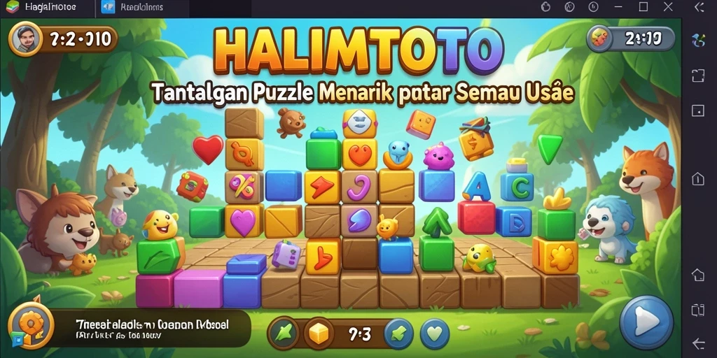 Tampilan gameplay HALIMTOTO yang menantang dan menarik.