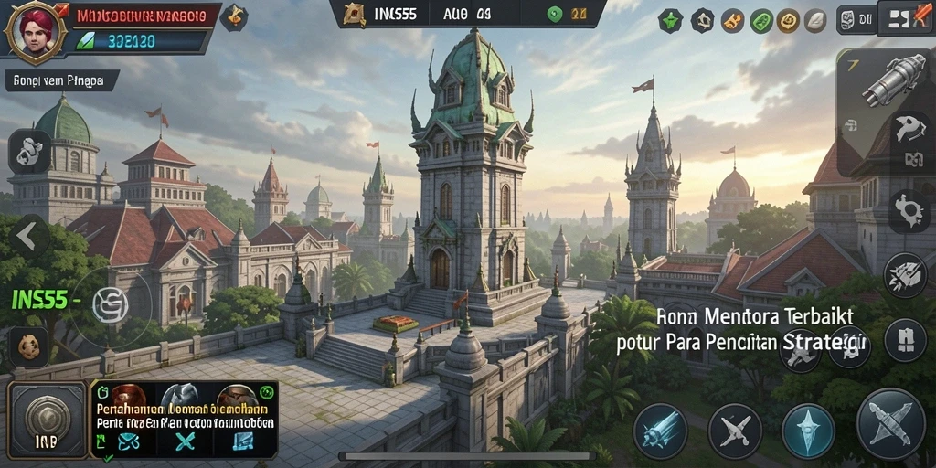 Tampilan gameplay menara pertahanan yang seru dan menantang.