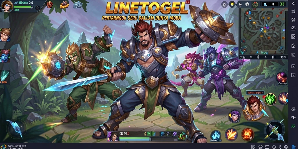 Gameplay seru dalam LINETOGEL MOBA.