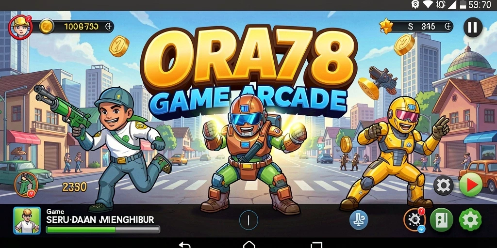 Tampilan gameplay ORA78 yang menarik dan penuh warna.