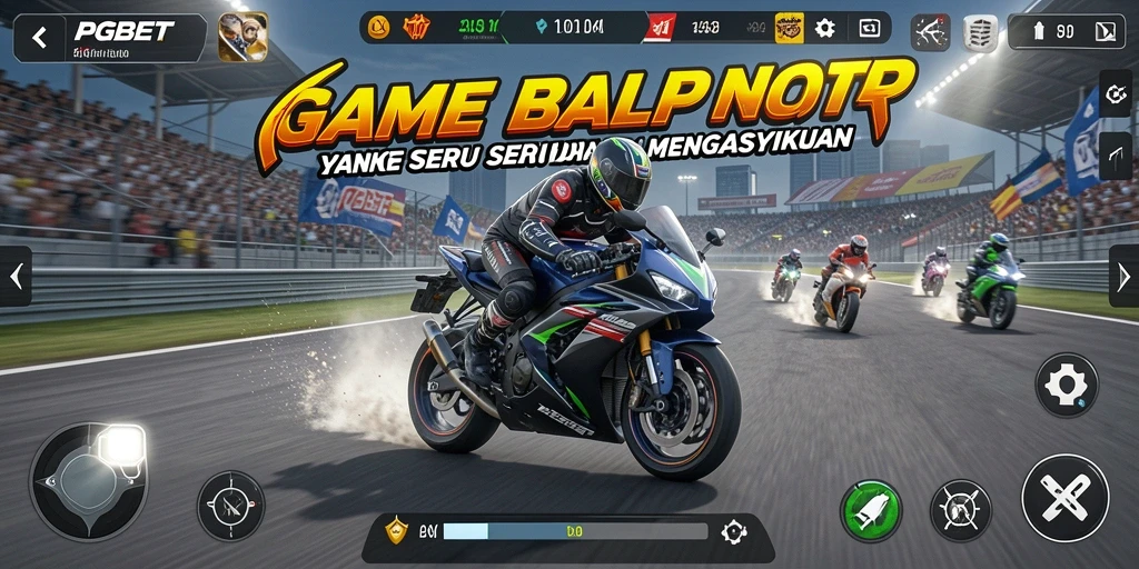 Gameplay PGBET yang mendebarkan dengan balapan motor yang seru.
