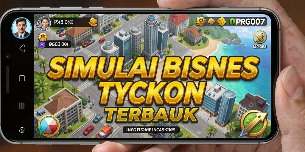 Screenshot utama PRG007 menampilkan gameplay seru dalam simulasi bisnis Tycoon.