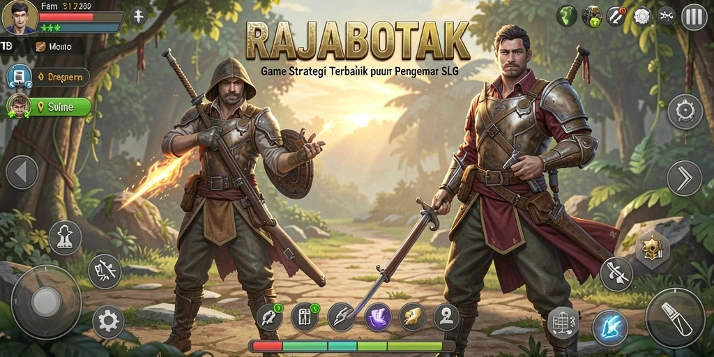 Tampilan gameplay menarik dari RAJABOTAK yang penuh strategi.