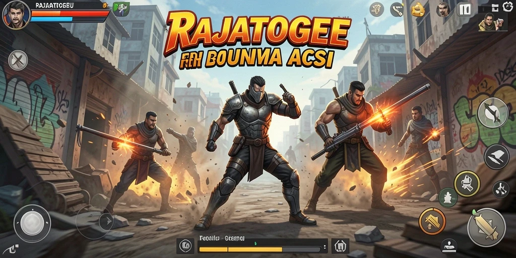 Tampilan gameplay RAJATOGEL yang penuh aksi dan menegangkan.