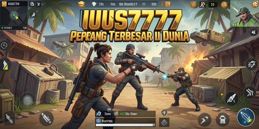 Screenshot UUS777 menampilkan intensitas pertempuran Battle Royale.