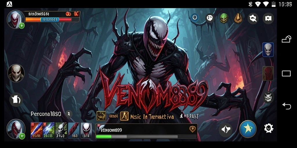 Tampilan gameplay <strong>VENOM889</strong> dengan pemain menikmati pengalaman musik.